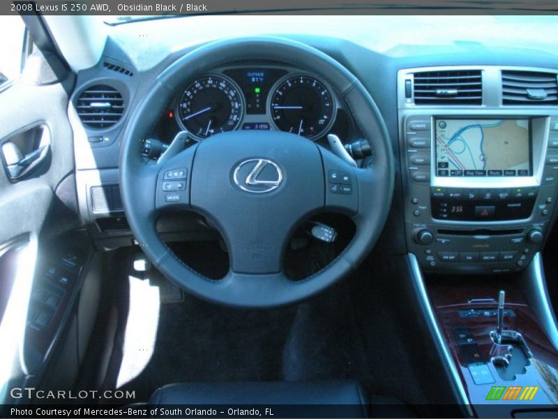 Obsidian Black / Black 2008 Lexus IS 250 AWD
