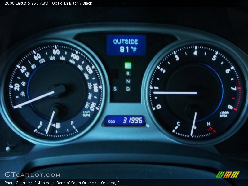 Obsidian Black / Black 2008 Lexus IS 250 AWD