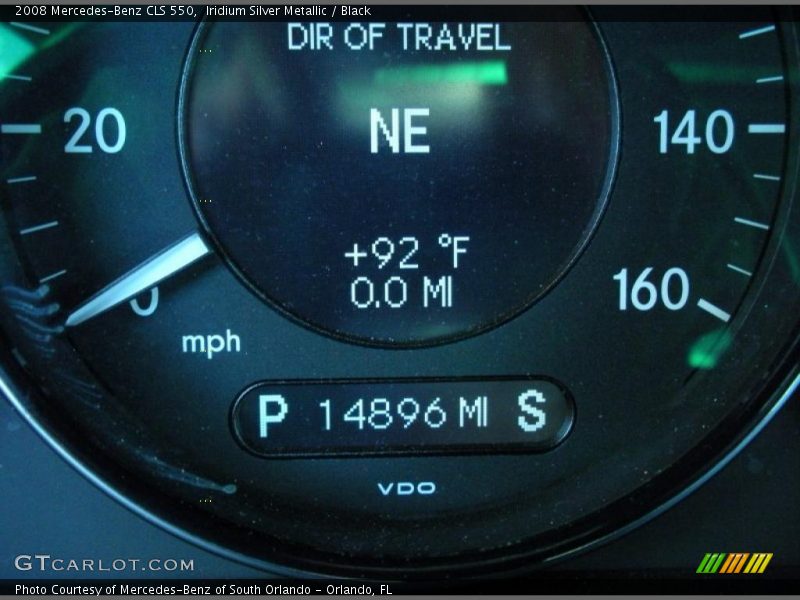 Iridium Silver Metallic / Black 2008 Mercedes-Benz CLS 550