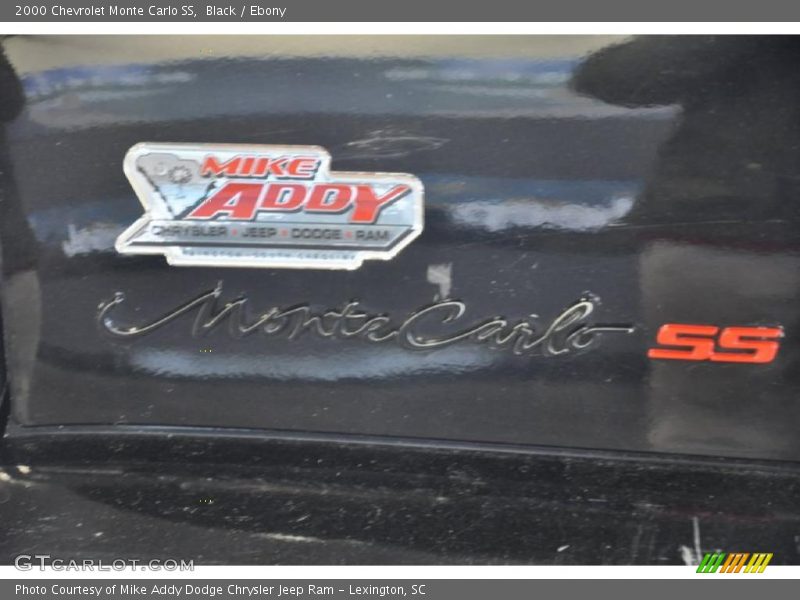 Black / Ebony 2000 Chevrolet Monte Carlo SS