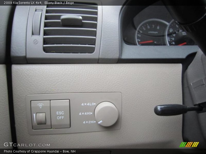 Controls of 2009 Sorento LX 4x4