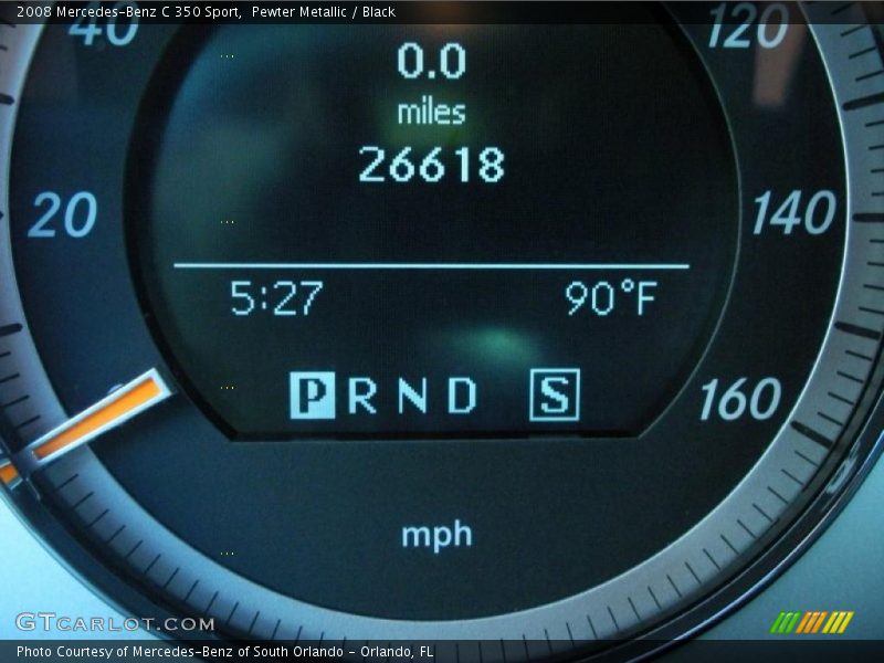Pewter Metallic / Black 2008 Mercedes-Benz C 350 Sport