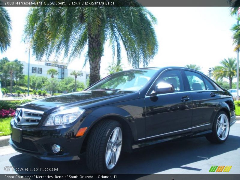 Black / Black/Sahara Beige 2008 Mercedes-Benz C 350 Sport