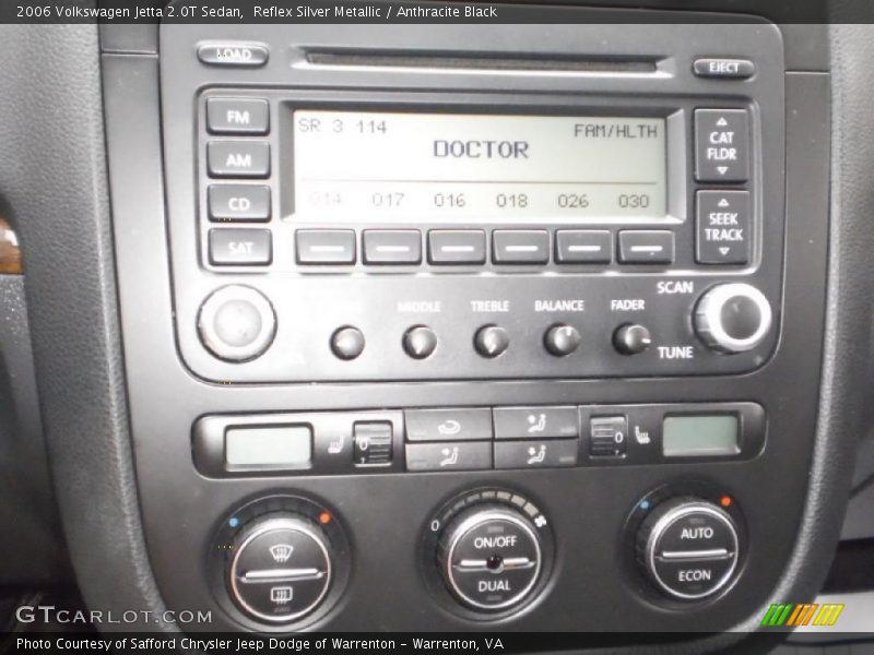 Controls of 2006 Jetta 2.0T Sedan