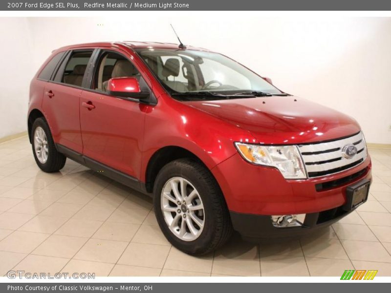 Redfire Metallic / Medium Light Stone 2007 Ford Edge SEL Plus