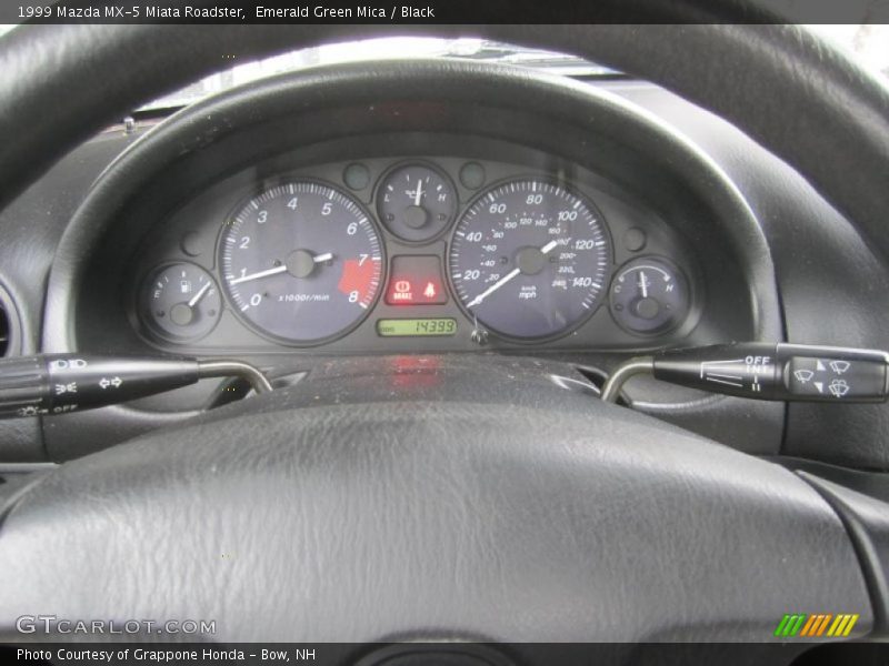 Emerald Green Mica / Black 1999 Mazda MX-5 Miata Roadster