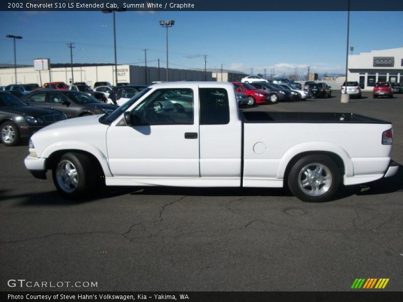 Summit White / Graphite 2002 Chevrolet S10 LS Extended Cab