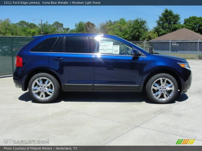 Kona Blue Metallic / Medium Light Stone 2011 Ford Edge Limited