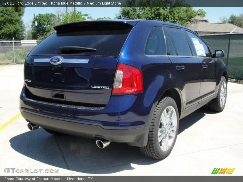 Kona Blue Metallic / Medium Light Stone 2011 Ford Edge Limited