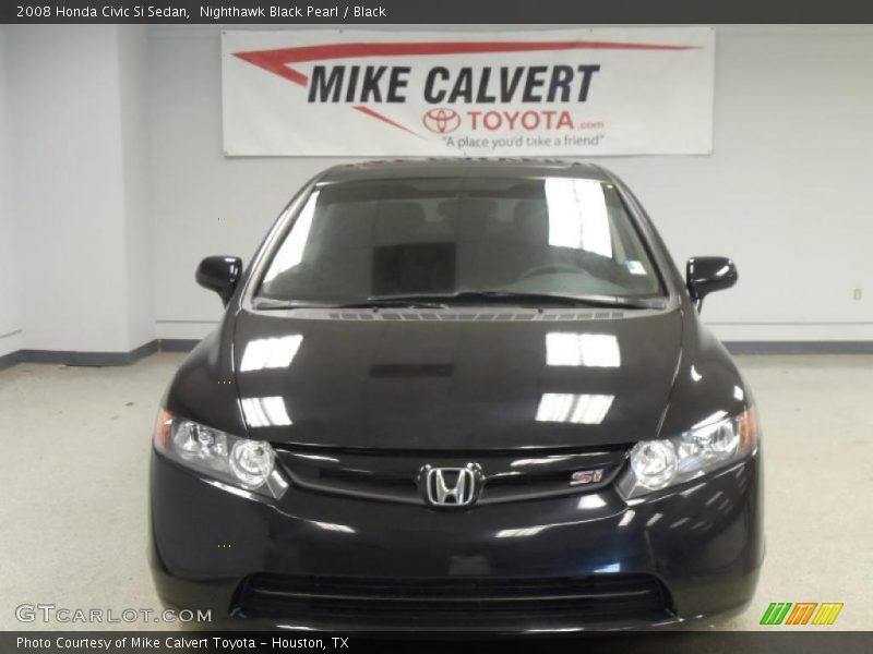 Nighthawk Black Pearl / Black 2008 Honda Civic Si Sedan