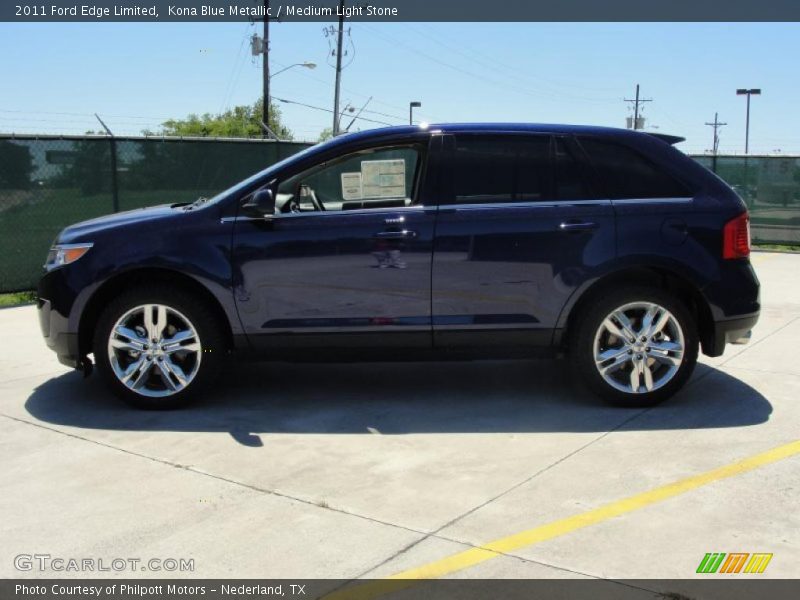 Kona Blue Metallic / Medium Light Stone 2011 Ford Edge Limited