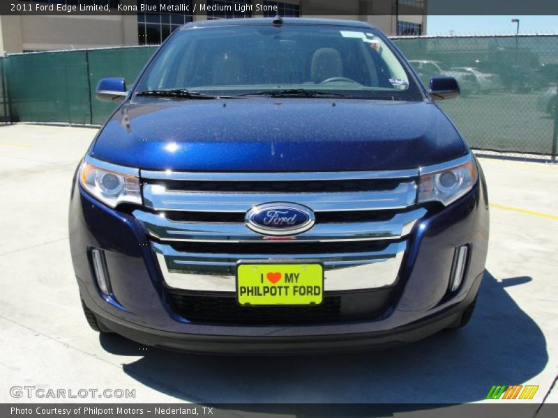 Kona Blue Metallic / Medium Light Stone 2011 Ford Edge Limited
