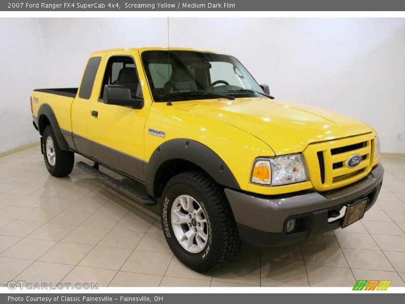 Screaming Yellow / Medium Dark Flint 2007 Ford Ranger FX4 SuperCab 4x4