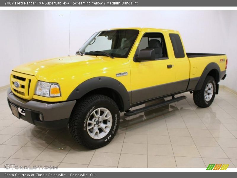 Screaming Yellow / Medium Dark Flint 2007 Ford Ranger FX4 SuperCab 4x4