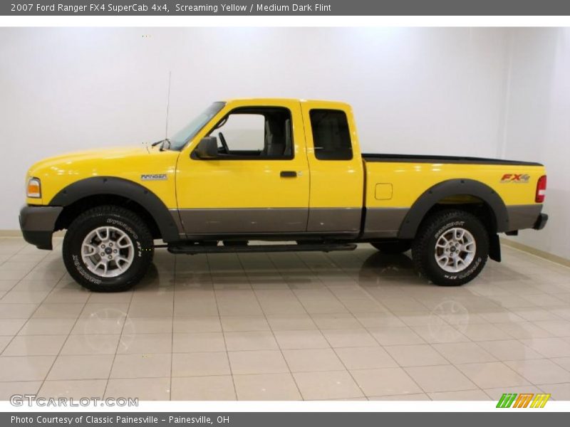 Screaming Yellow / Medium Dark Flint 2007 Ford Ranger FX4 SuperCab 4x4