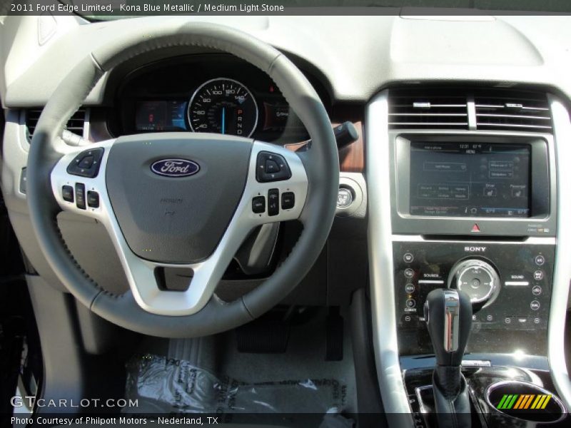 Kona Blue Metallic / Medium Light Stone 2011 Ford Edge Limited