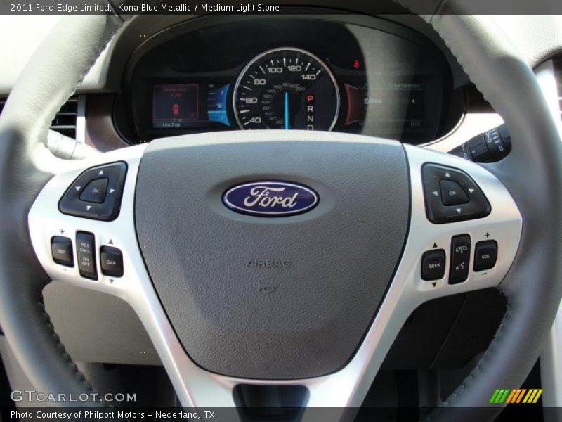 Kona Blue Metallic / Medium Light Stone 2011 Ford Edge Limited