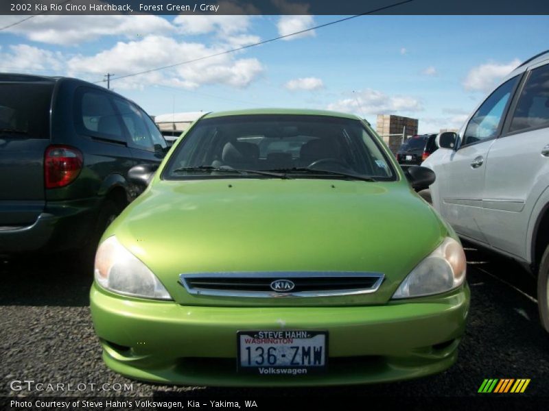 Forest Green / Gray 2002 Kia Rio Cinco Hatchback