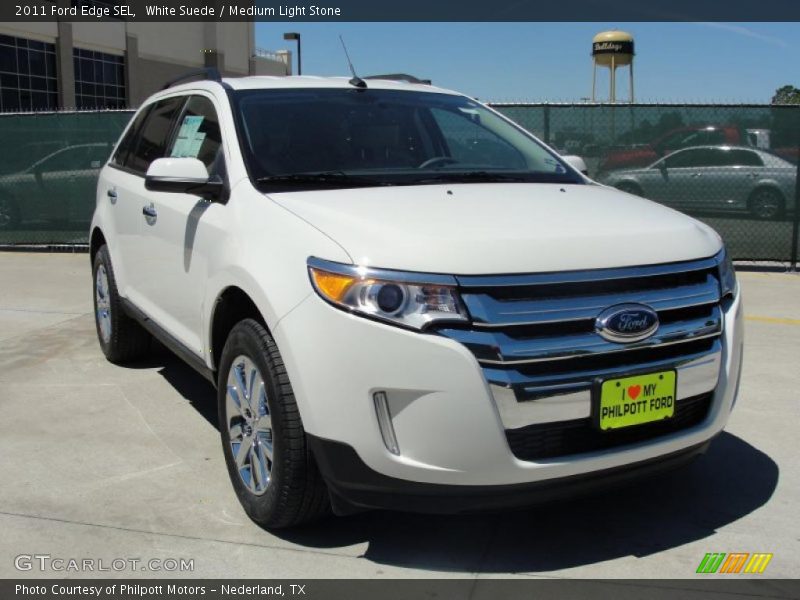 White Suede / Medium Light Stone 2011 Ford Edge SEL