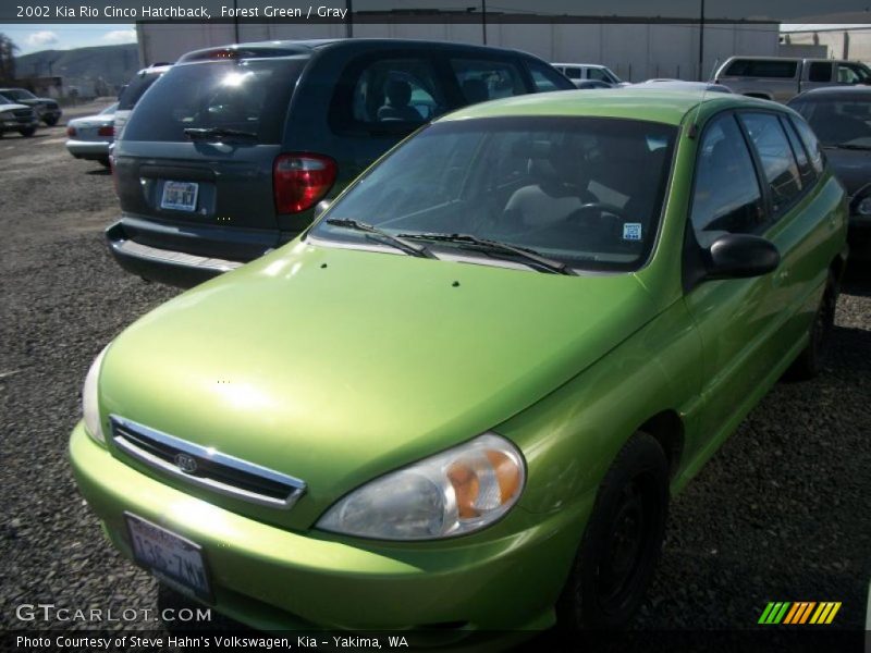 Forest Green / Gray 2002 Kia Rio Cinco Hatchback