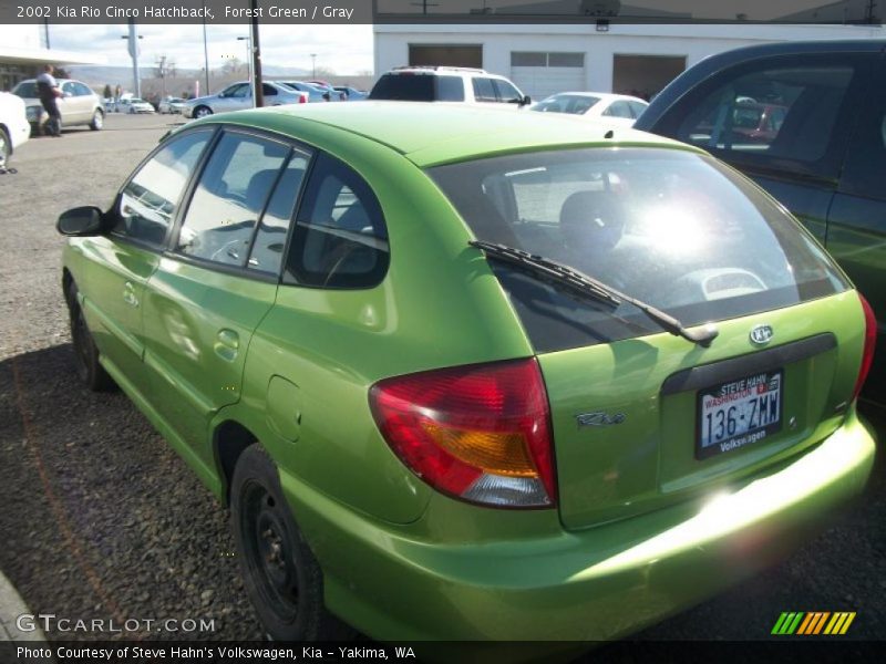 Forest Green / Gray 2002 Kia Rio Cinco Hatchback