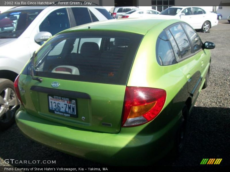 Forest Green / Gray 2002 Kia Rio Cinco Hatchback