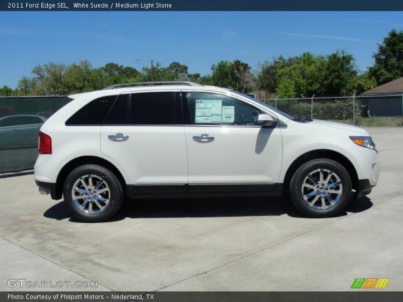 White Suede / Medium Light Stone 2011 Ford Edge SEL