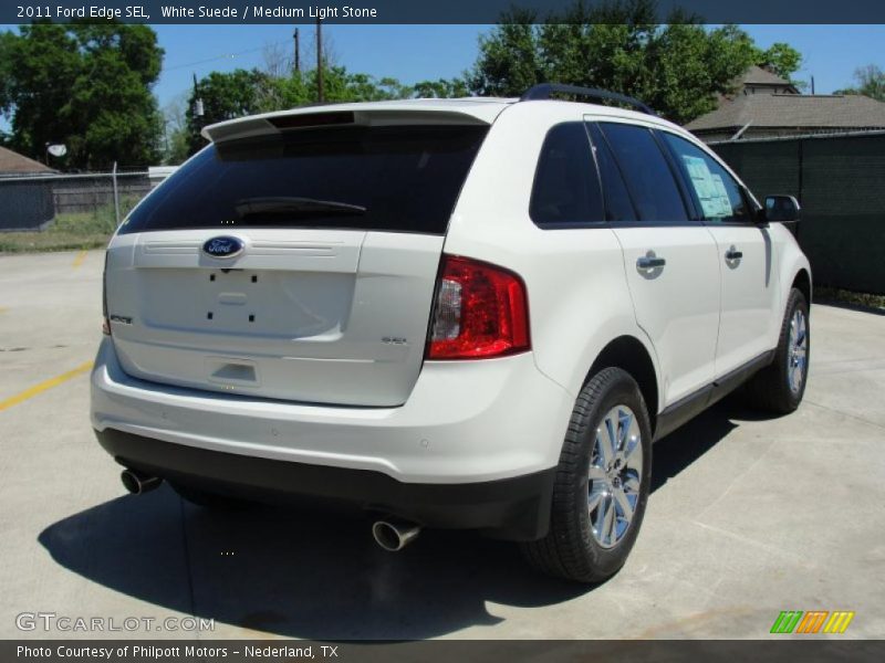 White Suede / Medium Light Stone 2011 Ford Edge SEL