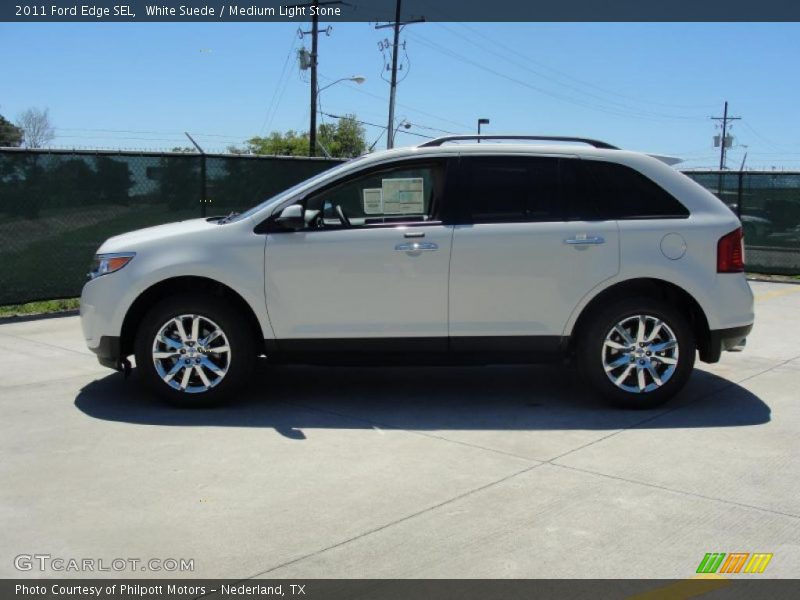 White Suede / Medium Light Stone 2011 Ford Edge SEL