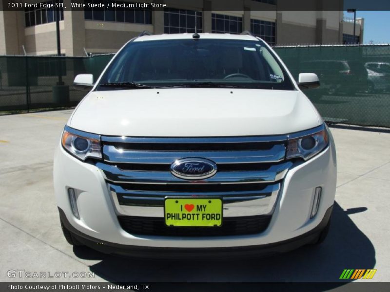 White Suede / Medium Light Stone 2011 Ford Edge SEL