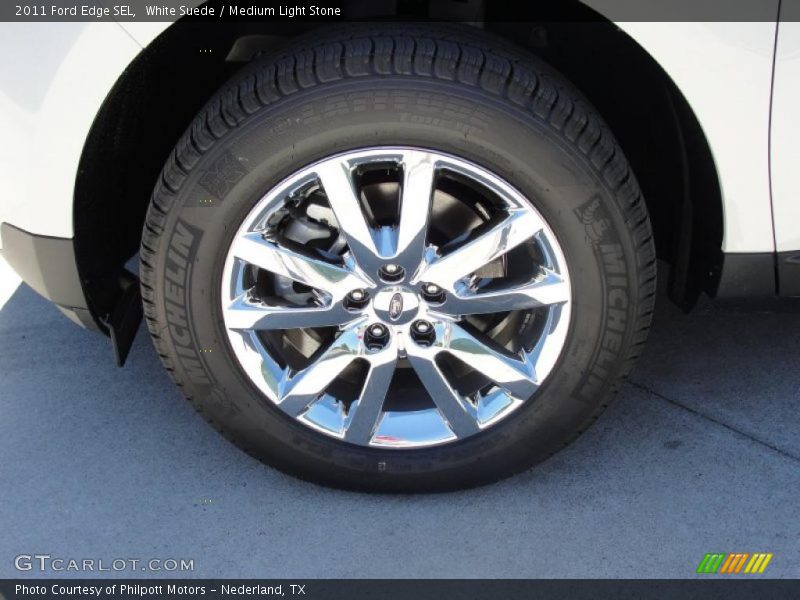 White Suede / Medium Light Stone 2011 Ford Edge SEL