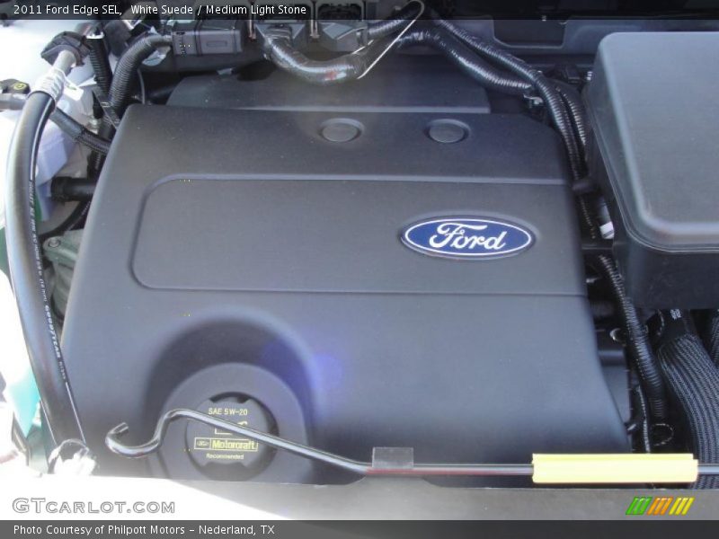 White Suede / Medium Light Stone 2011 Ford Edge SEL