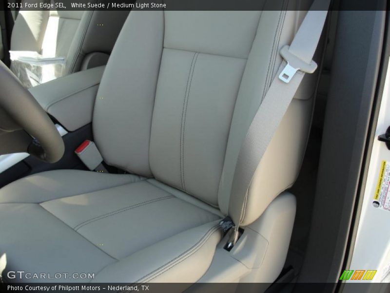 White Suede / Medium Light Stone 2011 Ford Edge SEL