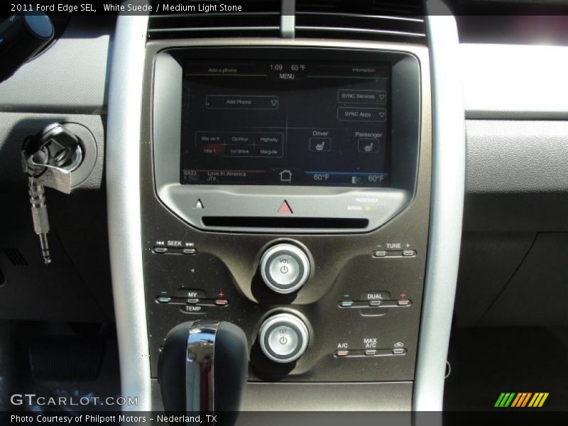 White Suede / Medium Light Stone 2011 Ford Edge SEL