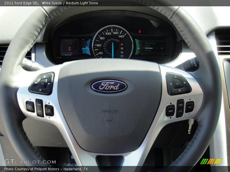 White Suede / Medium Light Stone 2011 Ford Edge SEL