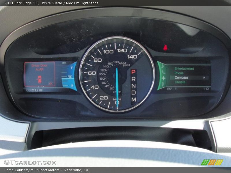 White Suede / Medium Light Stone 2011 Ford Edge SEL