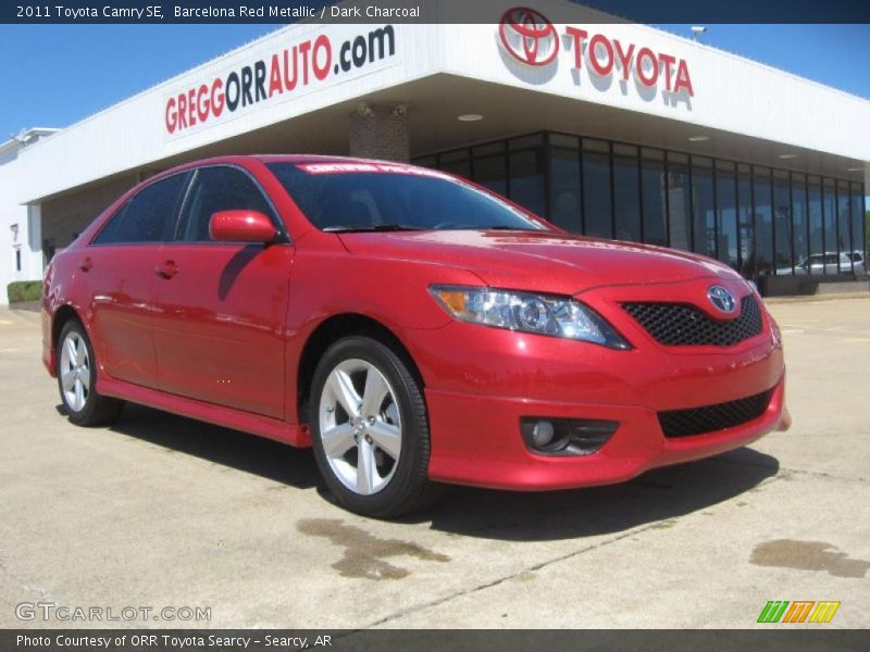 Barcelona Red Metallic / Dark Charcoal 2011 Toyota Camry SE