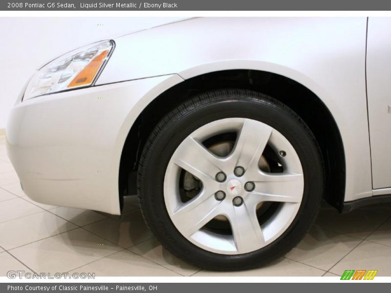 Liquid Silver Metallic / Ebony Black 2008 Pontiac G6 Sedan