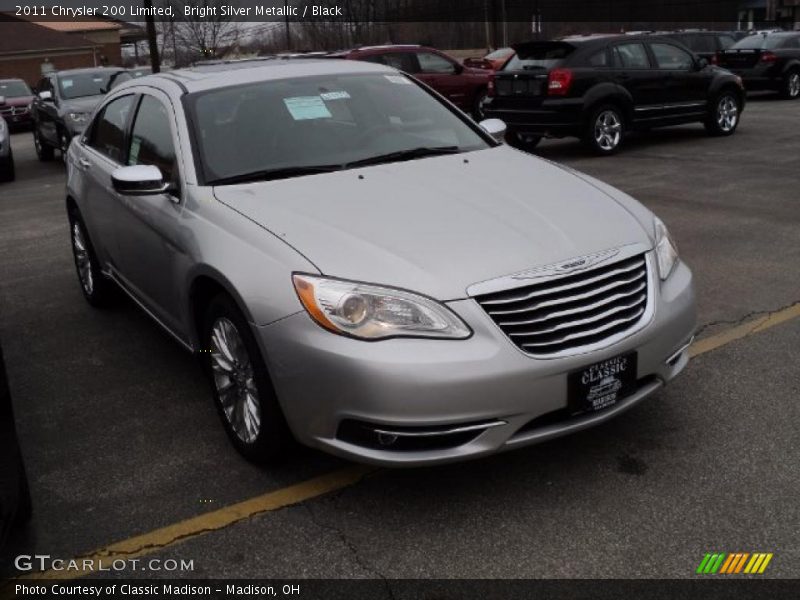 Bright Silver Metallic / Black 2011 Chrysler 200 Limited