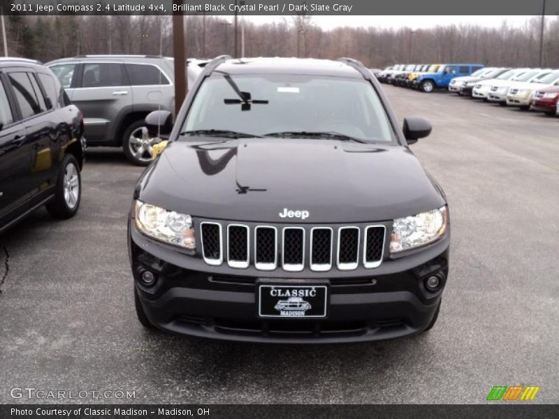 Brilliant Black Crystal Pearl / Dark Slate Gray 2011 Jeep Compass 2.4 Latitude 4x4