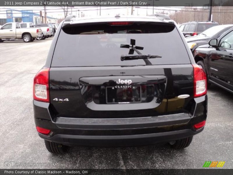 Brilliant Black Crystal Pearl / Dark Slate Gray 2011 Jeep Compass 2.4 Latitude 4x4