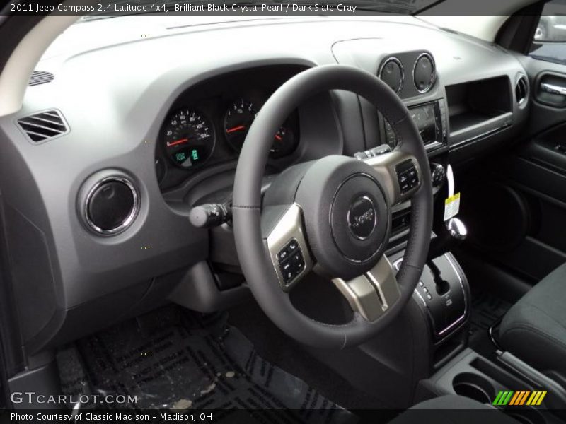 Brilliant Black Crystal Pearl / Dark Slate Gray 2011 Jeep Compass 2.4 Latitude 4x4
