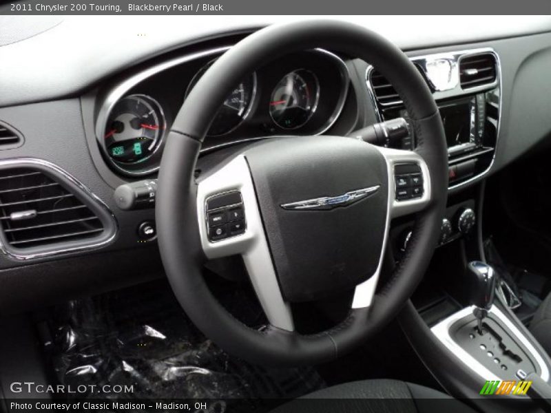 Blackberry Pearl / Black 2011 Chrysler 200 Touring