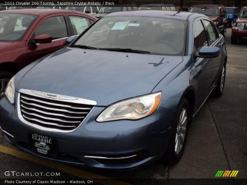 Sapphire Crystal Metallic / Black 2011 Chrysler 200 Touring