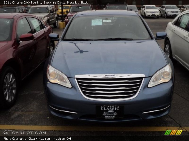 Sapphire Crystal Metallic / Black 2011 Chrysler 200 Touring