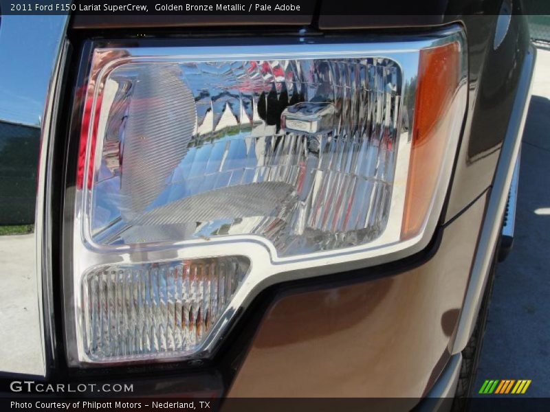 Golden Bronze Metallic / Pale Adobe 2011 Ford F150 Lariat SuperCrew