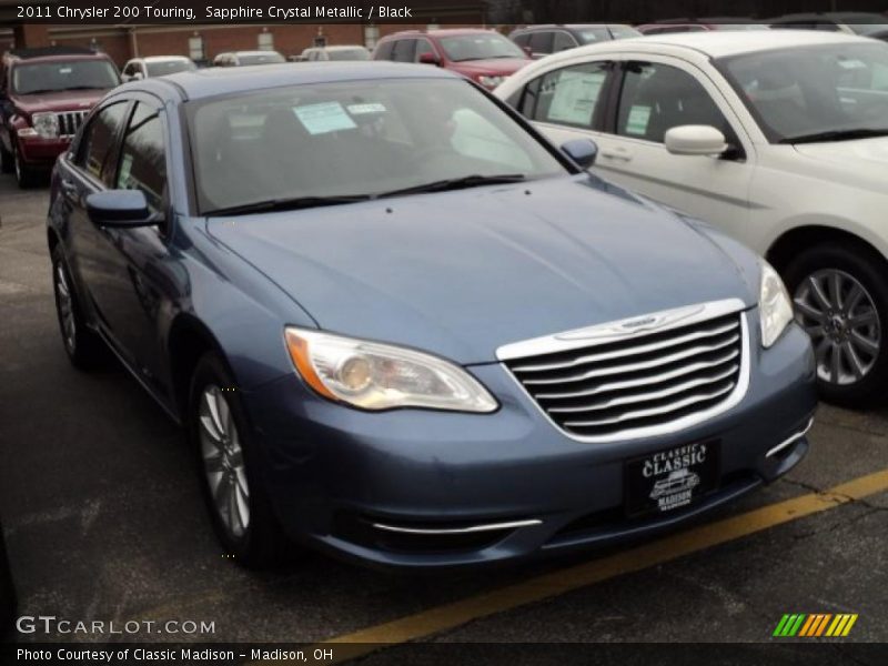 Sapphire Crystal Metallic / Black 2011 Chrysler 200 Touring