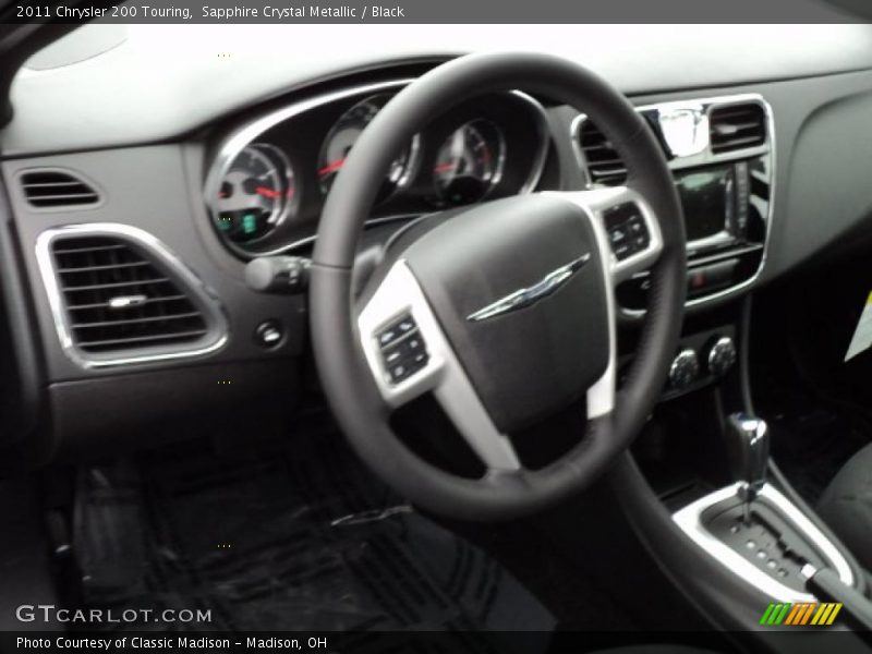 Sapphire Crystal Metallic / Black 2011 Chrysler 200 Touring