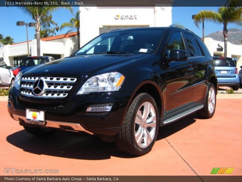Black / Black 2011 Mercedes-Benz ML 350