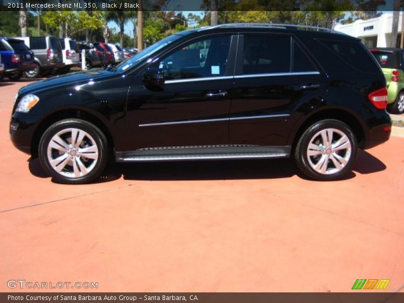 Black / Black 2011 Mercedes-Benz ML 350